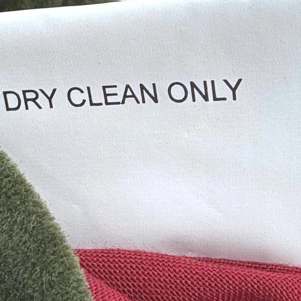 Pottery Barn Christmas Stocking Red Velvet Olive Green Cuff Cotton